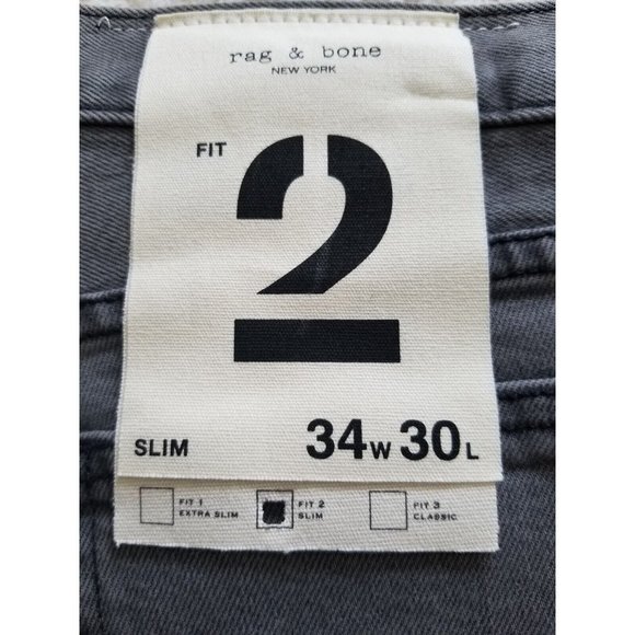 Rag & Bone Men's Greyson Fit 2 Slim Skinny Button-Fly Stretch Denim Jeans 34X30 - Picture 7 of 16